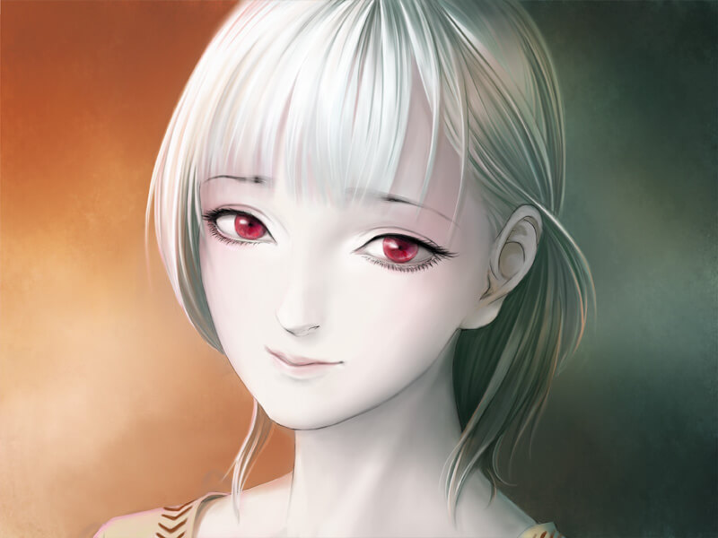 Image result for fata morgana red eyed white haired